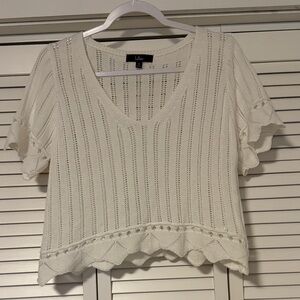 Lulus White Short Sleeve Top